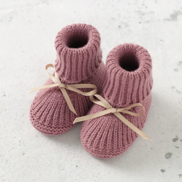 Knit Booties & Mittens Set