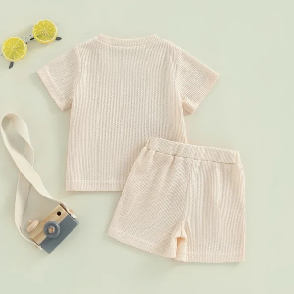 Letter Tee & Drawstring Shorts
