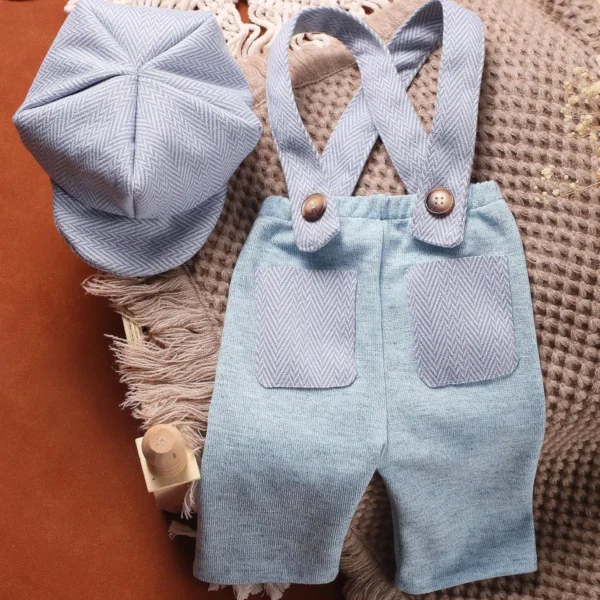 Little Gentleman Knit Romper & Cap