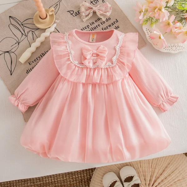 Pink Knit Princess Dress