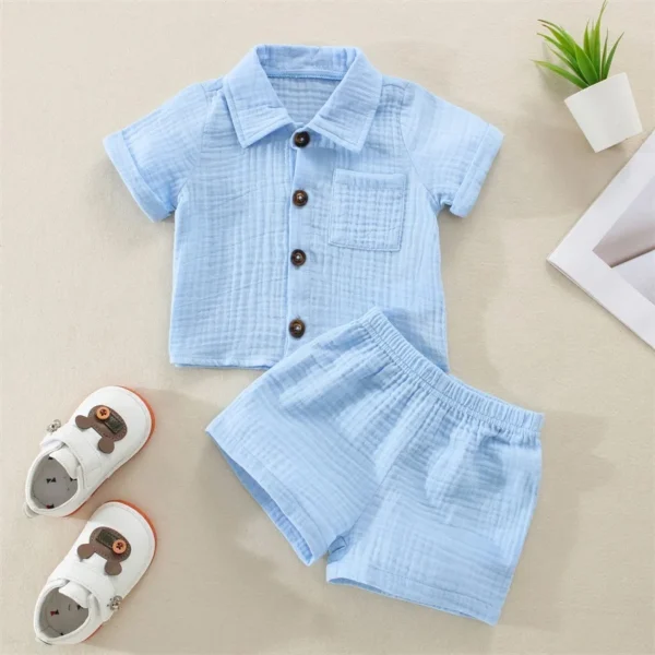 Linen Button-Down Shirt Set
