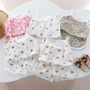 Square Collar Top & Shorts Set