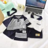 Waffle Knit Polo & Shorts Set