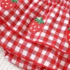 Strawberry Gingham Romper Dress