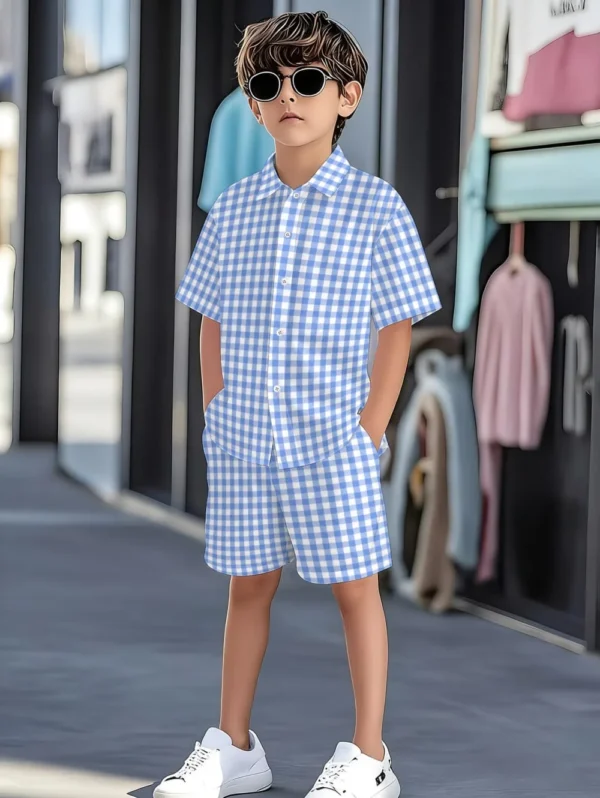 S2b311d5f1dfd448eb33282c795e8c97bz.webp Striped Shirt & Shorts Set