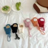Bear Knitted Mittens with Rope