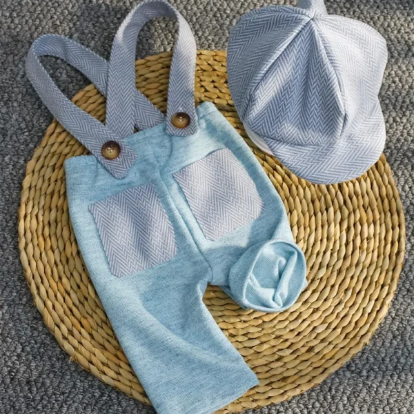 Little Gentleman Knit Romper & Cap