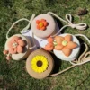 Flower Straw Mini Bag