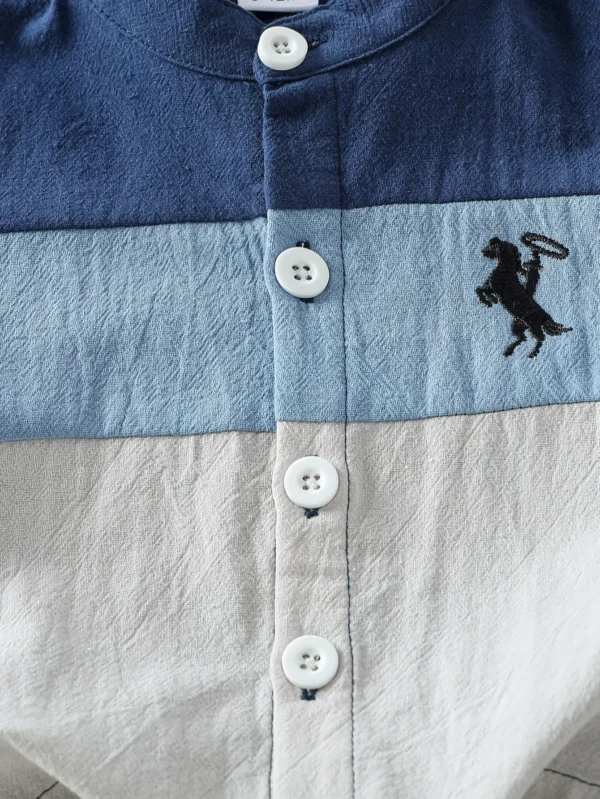S45ab3273046449ab8e7c4be772ef77a1B.webp Colour Block Tee & Shorts Set