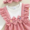 Bow Patchwork Romper & Headband