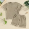 Linen Pocket Tee & Shorts