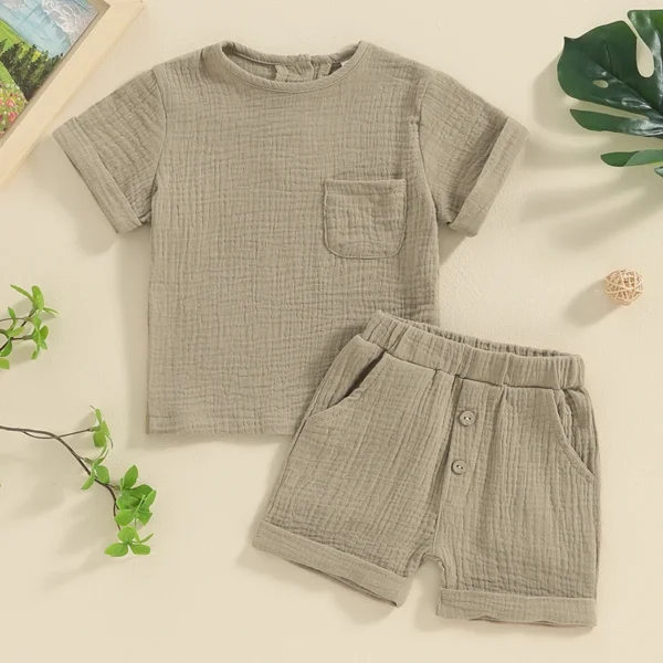 Linen Pocket Tee & Shorts