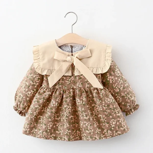 Printed Long-Sleeve Dress