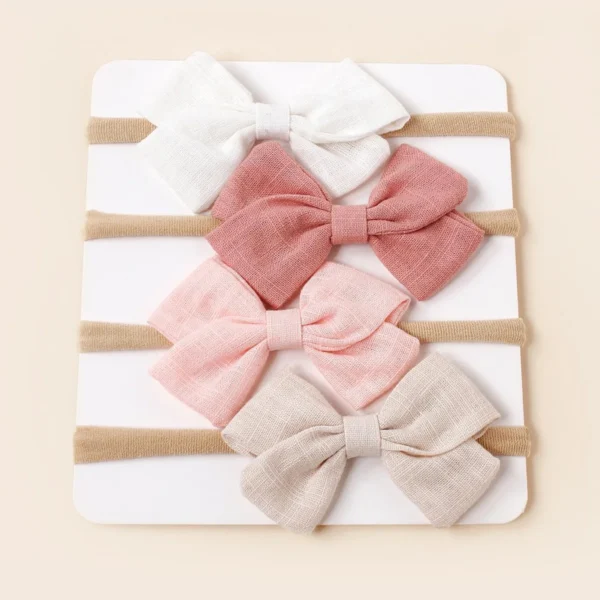 S59504a52d3544cc0bd916eda6c6573ddc.webp Soft Bow Headbands (4 Pack)