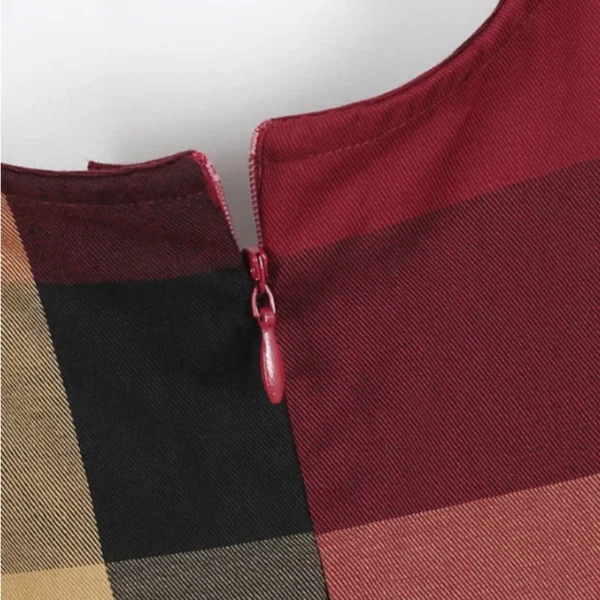 S5de95323ced24853bfa7941053b3730cL.webp Red Tartan Pleated Dress