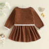 Cardigan & Patchwork Dress Set