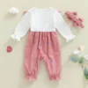 Bow Patchwork Romper & Headband
