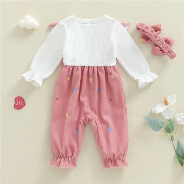 Bow Patchwork Romper & Headband