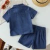 S653b81393508404298b6b30d74ef2be6d.webp Colour Block Tee & Shorts Set