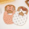 Flower Bib & Headband 3-Piece Set