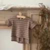 Brown Striped Tee & Shorts