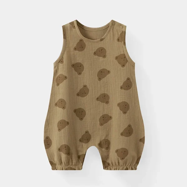 Little Bear Muslin Romper