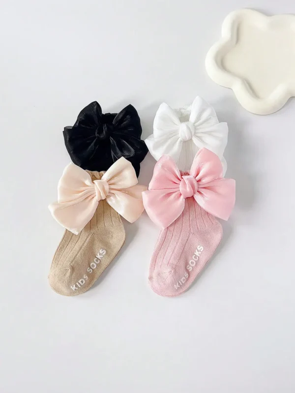 Bow Grip Socks (4 Pairs)