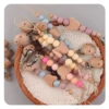 Wooden Bead Pacifier Clip