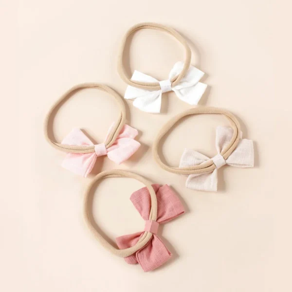 Soft Bow Headbands (4 Pack)