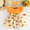 Little Bee Dress & Bow Headband