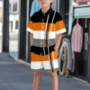 S9f739fbf25c44c8d9ef9f0897c4a7b42C.webp Striped Shirt & Shorts Set