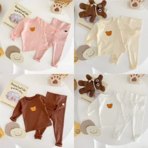 Bear Print Cotton Pyjama Set