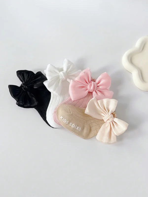 Bow Grip Socks (4 Pairs)
