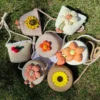 Flower Straw Mini Bag