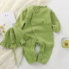 Muslin Romper & Hat Set
