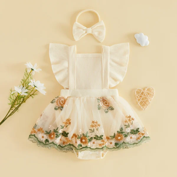 Saff272306c0e4d1499a785c9325e632aZ.webp Lace Floral Romper Dress & Headband