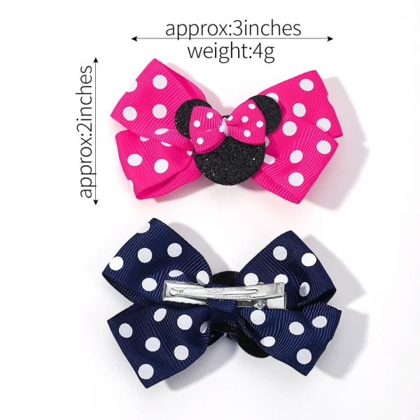 Polka Dot Bow Clips (2 Pack)
