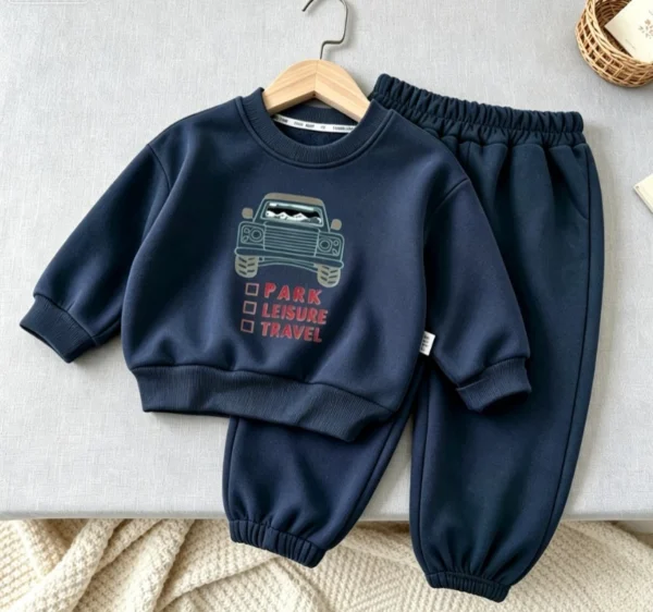 Car Graphic Sweatshirt Set
