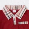 Burgundy Plaid Polo Set
