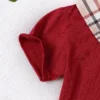 Burgundy Plaid Polo Set
