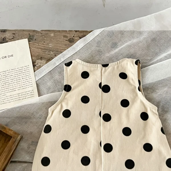 Polka Dot Sleeveless Romper