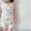 Square Collar Top & Shorts Set