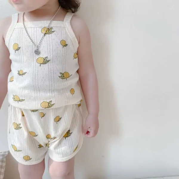 Square Collar Top & Shorts Set