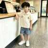 Cartoon Polo & Denim Shorts