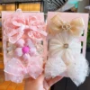 Flower Bow Headband Set (3 Pack)