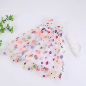 Embroidered Floral Tutu Dress