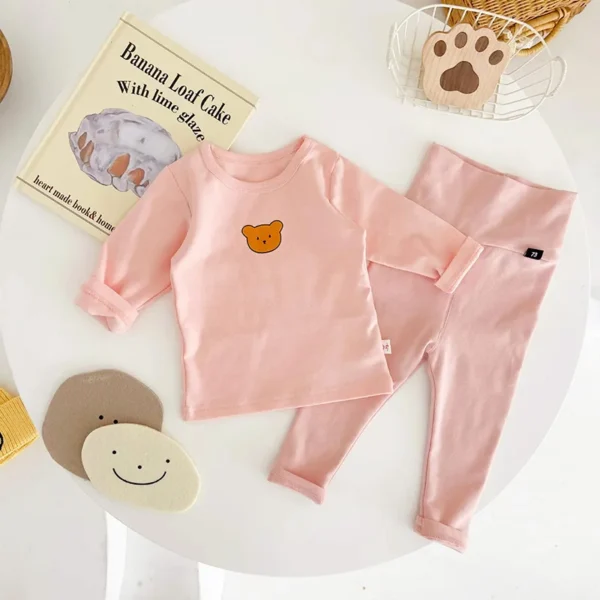 Bear Print Cotton Pyjama Set