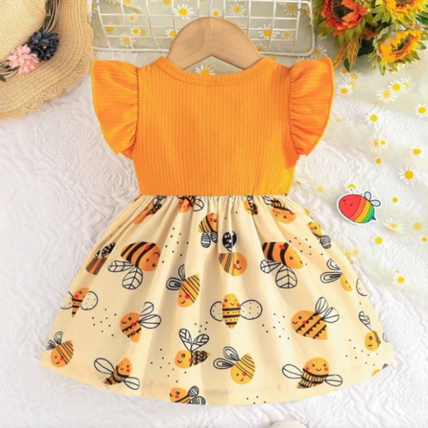 Little Bee Dress & Bow Headband