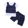 Plaid Tee & Shorts Set