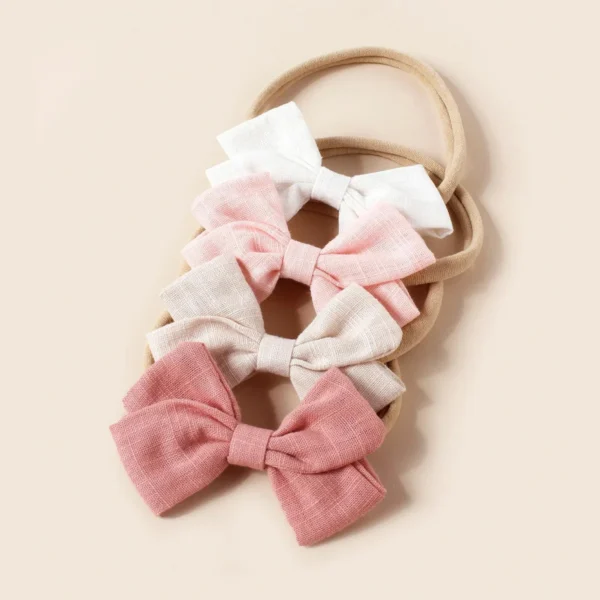 Soft Bow Headbands (4 Pack)